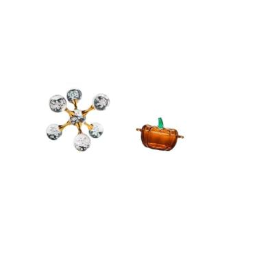 Imagem de Fenteer Escultura Decorativa Moderna em Forma de Abóbora, Feita de Vidro, com Formato de Esfera de Bolhas, Ideal para Mesa de Escritório, Prateleira, Sala de