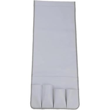 Imagem de Organizador De Apoio De Braço De Sofá De Couro Antiderrapante Suporte Remoto De Braço Reclinável Caddy De Cabeceira Com 5 Bolsos Para Revistas, Controle Remoto De Tv, Telefone, Black