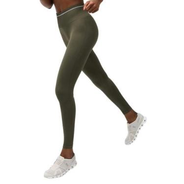 Imagem de Legging Fitness Canelada Sem Costura Hering, Verde, G