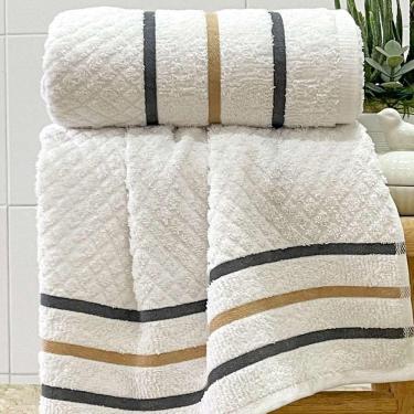 Imagem de Toalha Banhão Verona Fio Penteado 75x150 Branco