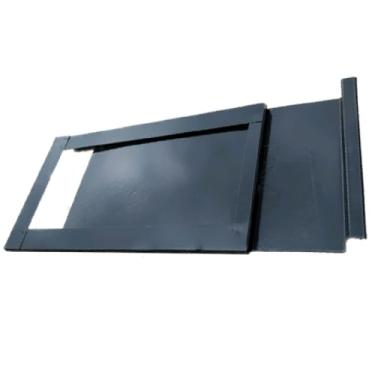 Imagem de Registro Regulador de Fumaça para Chaminé, Aço Carbono Preto, 15 x 30 cm, Controle de Fogo para Fornos, Fogões e Churrasqueiras