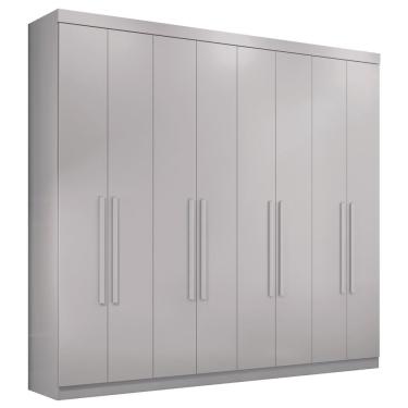 Imagem de Guarda Roupa Casal 8 Portas 4 Gavetas Paris Branco