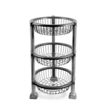 Imagem de Fruteira organizadora 3 andares plastica multi uso:redonda - Multicois