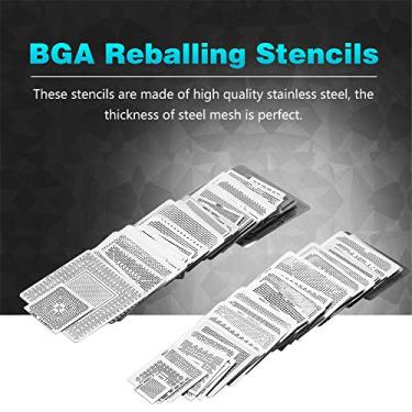 Imagem de 130pcs BGA Universal Reballing Retrabalho Net Stencils Aço Modelo Malha Diretamente Heat Set Kit para Laptop Desktop Placa Gráfica Comunicação Placa Principal Ponte Norte-Sul