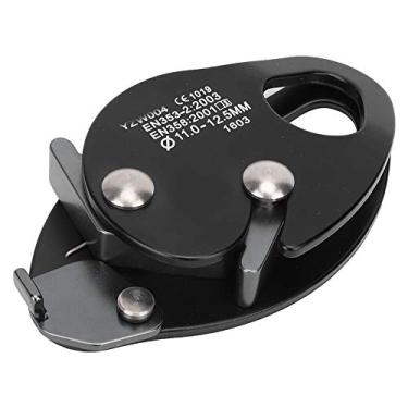 Imagem de Auto Braking Stop Descender Clamp Grab Rescue Rappel Ring Escalada Gear para 11-12.5mm Corda Com Movable Side Plate Design, Função de Proteção Queda, Fácil de Deslizar para Cima
