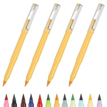 Imagem de PATIKIL Forever Pencil, conjunto de 4 peças de lápis de metal afiados mecânicos fofos para livros de colorir, esboço, desenho, escrita, arte, iniciante, amarelo