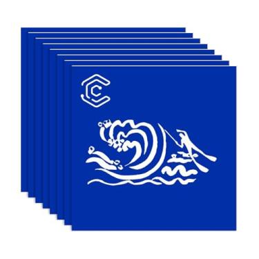 Imagem de 8 placas de gravação a laser 30 x 30 cm - 1,3 mm placa ABS de duas cores para placas externas, placas de porta, corte e gravação a laser DIY (azul/branco)