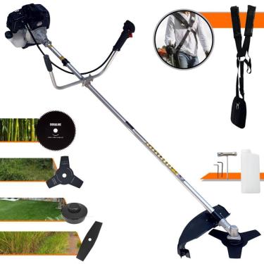 Imagem de Roçadeira Lateral À Gasolina RT43LB25A Toyama 43cc 1,7HP Alta Rotação Completa 4 Em 1 Com Carretel + Faca 2 Pontas + Faca 3 Pontas + Faca 80 Dentes