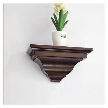 Imagem de Prateleiras flutuantes de parede de madeira maciça para parede, banheiro, prateleiras de exibição modernas de madeira, prateleiras de livros, suporte de parede para quarto, fundo de sala de estar e