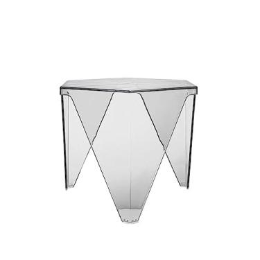 Imagem de Mesa de centro pequena mesa criativa acrílica transparente mesa lateral quarto para sofá, quarto, sala de estar, escritório