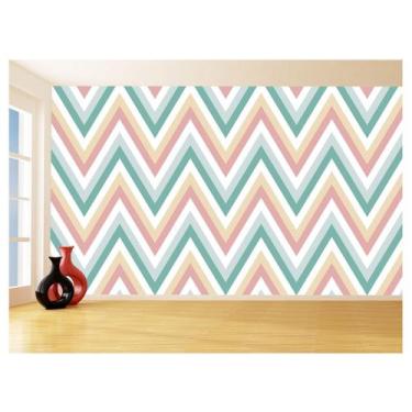 Imagem de Papel De Parede 3D Sala Chevron Zig Zag Listras 3,5M Zig68 - Você Deco