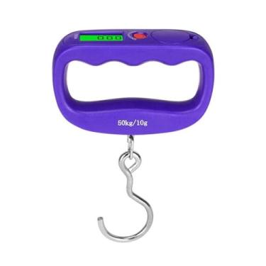 Imagem de Balança de bagagem digital portátil de 50 kg com display LED, mini anzol portátil pesagem eletrônica para viagens, pesca e uso doméstico
