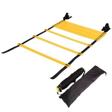 Imagem de Escada de velocidade – Equipamento de treinamento de velocidade de escada de agilidade | Bolsa de armazenamento incluída Instantânea Exercitador para Esportes Tênis, Hóquei, Badminton, Futebol