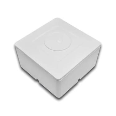 Imagem de Caixa de Proteção para CFTV com Tampa Cega, 85x85x45mm, Material ABS Reforçado, para Câmeras Dome e Sensores de Presença