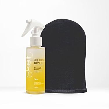 Imagem de Kit Skelt Autobronzeador Bifásico 120ml+ Luva Aplicadora