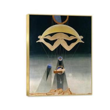 Imagem de Pôster Max Ernst Men Shall Know Nothing of This Reproduções de pinturas famosas Surrealismo Wall Art Canvas Max Ernst Decoração de parede para presentes de sala de estar 40 x 30 cm emoldurado