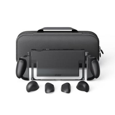 Imagem de Savage Raven by Skull & Co. FissionGrip Bundle (Carrying Case included): Dockable Split Protective Case for Nintendo Switch 2 (2025), Slim PC Shell with Detachable Grip Cover-Black
