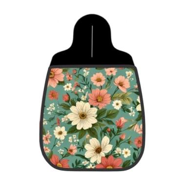 Imagem de Lixeira De Carro Organizador Lixinhocar Floral Vintage Azul