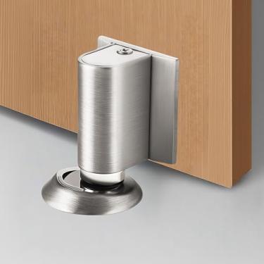 Imagem de Rolha de porta para parte inferior da porta, batente magnético invisível sem furadeira, 2026 novo suporte de porta resistente para manter as portas abertas, à prova de ferrugem para piso ou parede