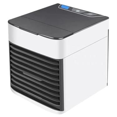 Imagem de Mini Ar Condicionado Portátil Cooler Umidificador – Climatizador com Luz LED USB e Ar Puro