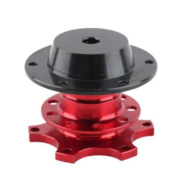 Imagem de aqxreight Volante do Carro de Liberação Rápida Vermelho Universal Hub Adaptador de Corrida Snap Off Kit Chefe Uso para Confiança de Acessórios Feitos de Roda Com Adaptador de Item de Alumínio