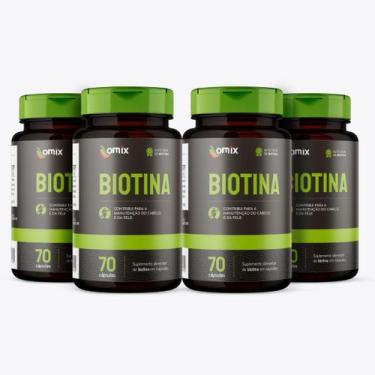 Imagem de Kit 4x - Biotina - 70 cápsulas - Omix