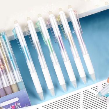 Imagem de 1 conjunto 6 Peças Caneta de Pressão Apagável por Calor Cor Flash Marca Texto Diário Estudante Neutra