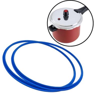 Imagem de Kit 2 Borrachas Panela de Pressão Silicone 4,5 6l Fechamento Externo Anel de Vedação