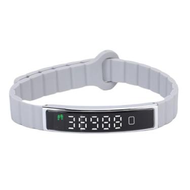 Imagem de Heayzoki Pulseira Inteligente para Homens e Mulheres, Pulseira de Saúde Com Monitor de Atividades Com Contador de Passos para Tirar Fotos Remotas, Diversos Modos de Exercício, Rastreador (Prata)