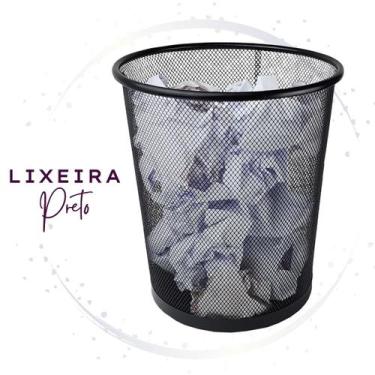 Imagem de Cesto lixeira preto 10l, cesta de lixo - Markys Store