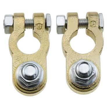 Imagem de LUORNG Conectores de terminal de bateria de latão, conectores de terminal de bateria de poste superior terminais de cabo de bateria, adequados para veículos marítimos, automotivos, barcos, trailers (1