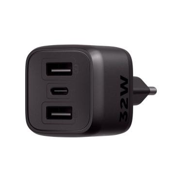 Imagem de Carregador Ultrarrápido 32w C- 3 Portas Usb (2 Usb-a + 1 Usb