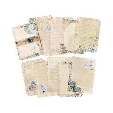 Imagem de Papel Vintage De Renda 10 Peças Para Scrapbook DIY Álbum De Fotos Cola