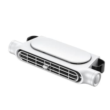 Imagem de Shkalacar Ventilador de resfriamento de assento de carro, ventilador de encosto de cabeça de carro USB 3 velocidades de vento alimentado por USB, assento traseiro dianteiro ventilador de refrigeração