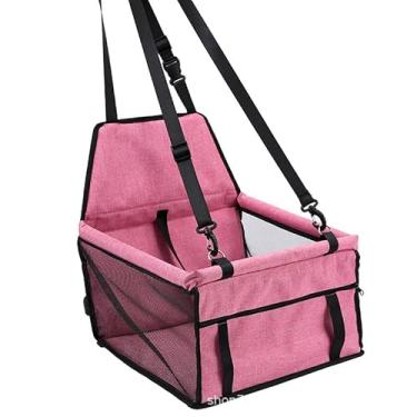 Imagem de Cadeirinha Cadeira Assento Pet de Carro para Cães Cachorro, gatos- Transporte-Raças Pequeno Porte até 10kg(Assento para animais- Rosa)