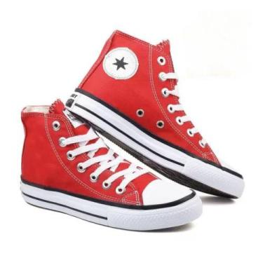 Imagem de Tênis Bota Infantil Casual NS Star Masculino Feminino, 28, Vermelho