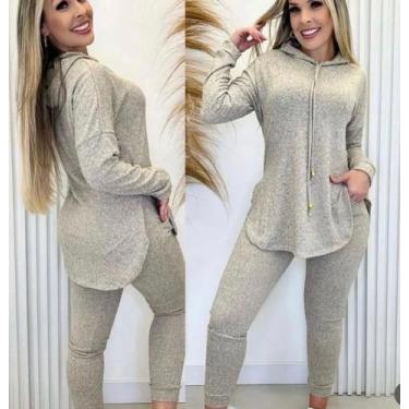 Imagem de Conjunto lanzinha zoe com capuz - Fabricastoree, Areia nude, GG