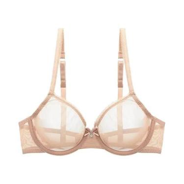 Imagem de Sutiã plus Size De Malha Transparente Com Aro Varsbaby, Sutiã Sem Forr