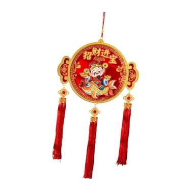 Imagem de oshhni Enfeite de Ano Chinês, Decoração para o Festival da Primavera, Decoração Oriental para Pendurar na Porta de Entrada, com Borlas, para Casa, Forma Redonda