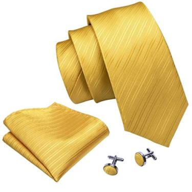 Imagem de Gravata borboleta masculina com punhos de lenço 100% seda para homens festa de casamento negócios