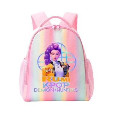 Imagem de Mochila Arco-Íris Para Crianças K-Pop Demon Hunters Anime Mochila Esco