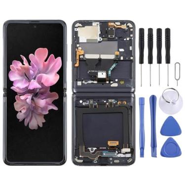 Imagem de Hiregolish Peças de reparo de reposição de tela LCD, para Samsung Galaxy Z Flip SM-F700 digitalizador de tela LCD conjunto completo com moldura, conjunto de substituição de tela com kits de reparo