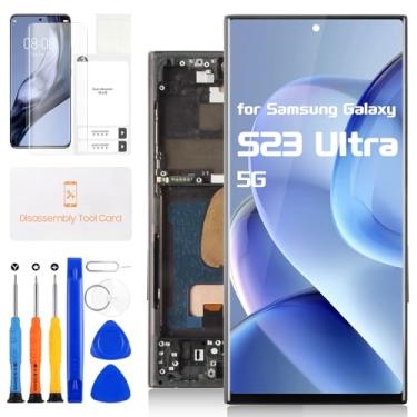 Imagem de Substituição de tela Incell para Samsung Galaxy S23 Ultra 5G - para Samsung S23 Ultra 5G LCD Display Digitalizador Touch Screen Peças de reparo para SM-S918U SM-S918U1 com moldura (não suporta