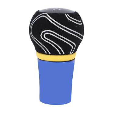Imagem de SPYMINNPOO Botão de Mudança de Marcha, Câmbio de Transmissão de Liga de Alumínio Com Superfície Antiderrapante, Punho Ergonômico, 4 Adaptadores para Carros Manuais (Azul)