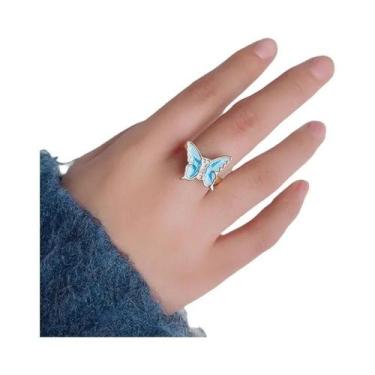 Imagem de Anel Giratório Ajustável Borboleta Margarida Para Mulheres, Anel Anti-