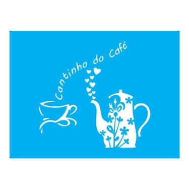 Imagem de Stencil Tamako Cantinho Do Café - 15X20Cm - Ref A2579