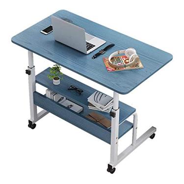 Imagem de Suporte de mesa de computador moldura de metal mesa de computador altura ajustável à prova d'água mesa de estudo para escritório em casa dormitório 60 x 40 cm (cor: B) (A)