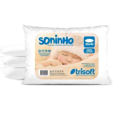 Imagem de Travesseiro Bebê Soninho Hipoalergênico Trisoft