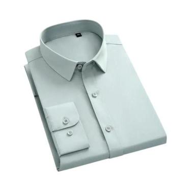 Imagem de Camisa Roxa Masculina Slim Fit Antirrugas Macia Sem Necessidade De Pas