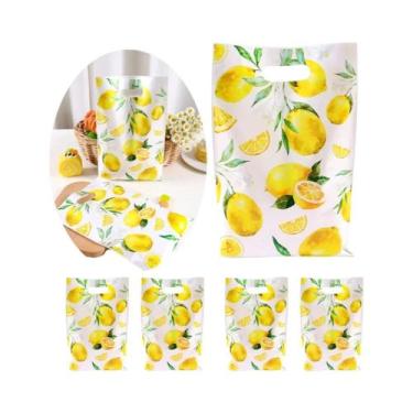 Imagem de Sacolas De Presente Amarelas Para Limões, Sacolas De Doces De Frutas D